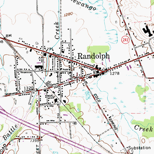 Topographic Map of Edwards Memorial Methodist Episcopal Church (historical), NY