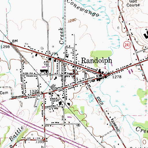 Topographic Map of First Presbyterian Church, NY