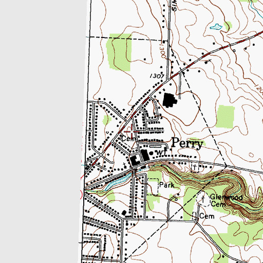 Topographic Map of Hope Cemetery, NY