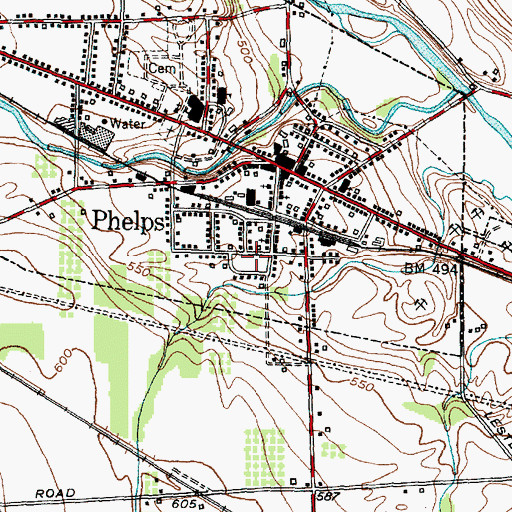 Topographic Map of Redfield Common, NY