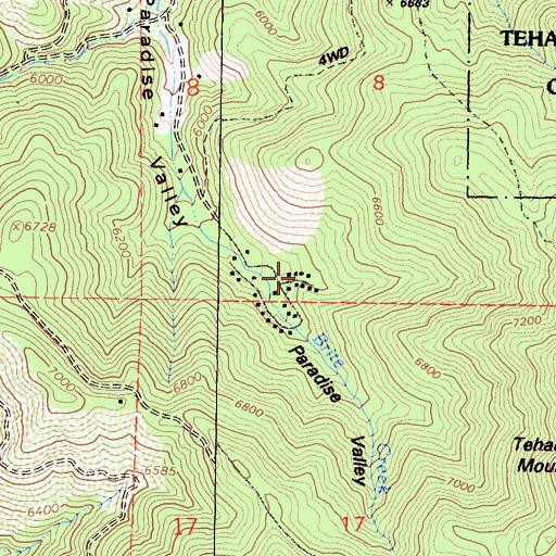 Topographic Map of Camp Earl-Anna, CA