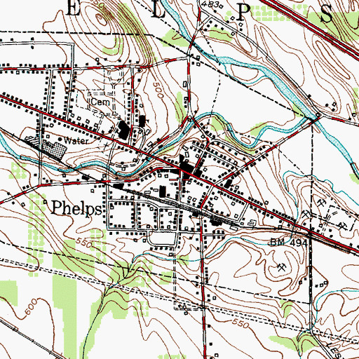 Topographic Map of Saint Francis Roman Catholic Church, NY