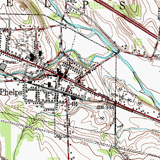 Topographic Map of First Presbyterian Church, NY