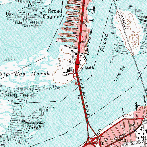 Topographic Map of Broad Channel Community Park, NY