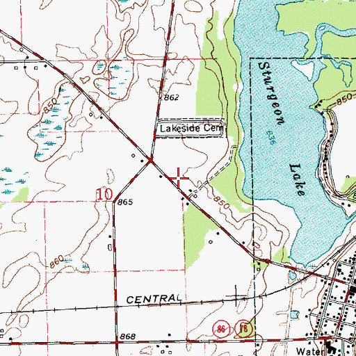 Topographic Map of Colon Fire Department, MI