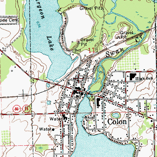 Topographic Map of New Life Assembly of God Church, MI
