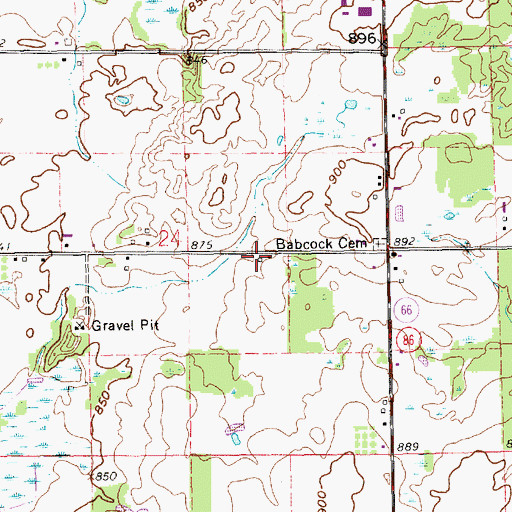 Topographic Map of Word Fellowship Church, MI