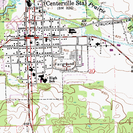 Topographic Map of Saint Joseph County Fairgrounds, MI