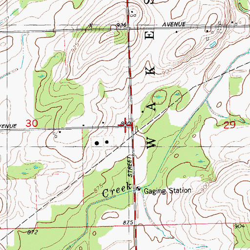 Topographic Map of Freedom Baptist Church, MI