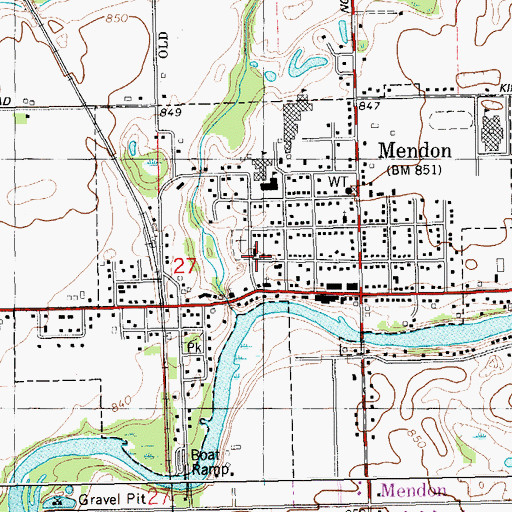 Topographic Map of Saint Edwards Catholic Church, MI