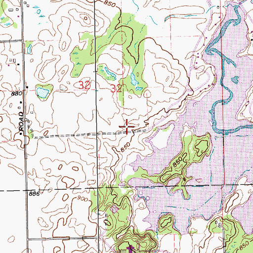 Topographic Map of Island Hills Golf Club, MI