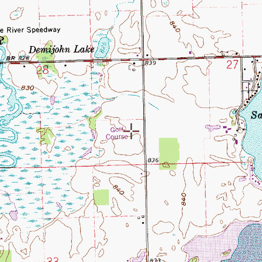 Topographic Map of Saint Joe Valley Golf Course, MI