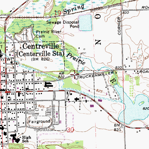 Topographic Map of Amish Cemetery, MI