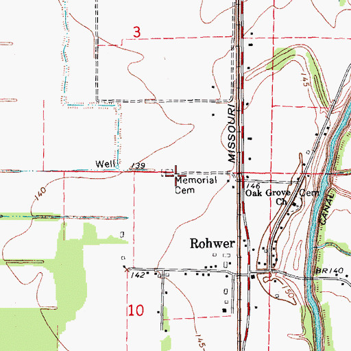 Topographic Map of Rohwer War Relocation Center (historical), AR