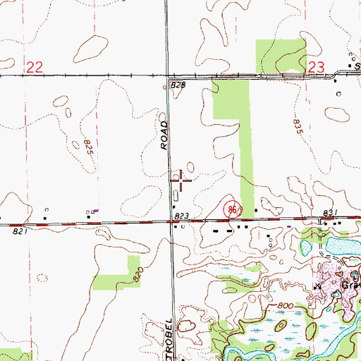 Topographic Map of Stewart House Historical Marker (historical), MI
