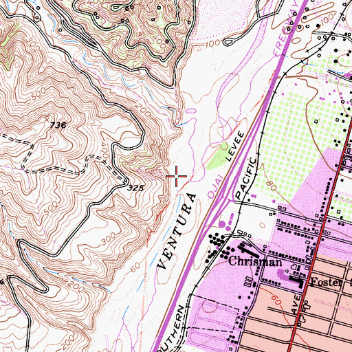 Topographic Map of Caada Del Diablo, CA