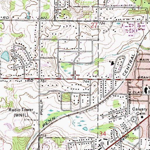 Topographic Map of Church of Jesus Christ of Latter-Day Saints, MI