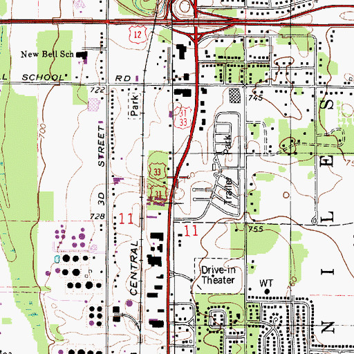 Topographic Map of Southwestern Medical Clinic, MI