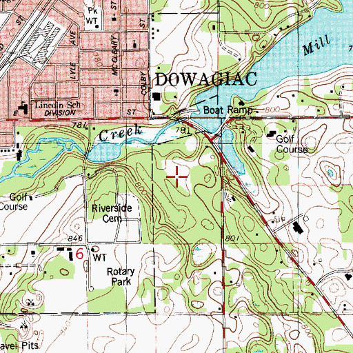 Topographic Map of Rudolphi Wildlife Refuge, MI