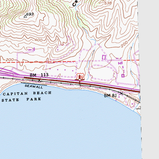 Topographic Map of Caada de la Destiladera, CA