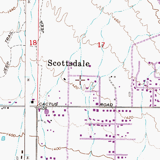 Topographic Map of Canon Spring, AZ