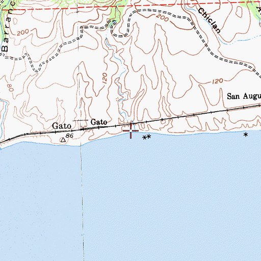 Topographic Map of Caada De La Llegua, CA