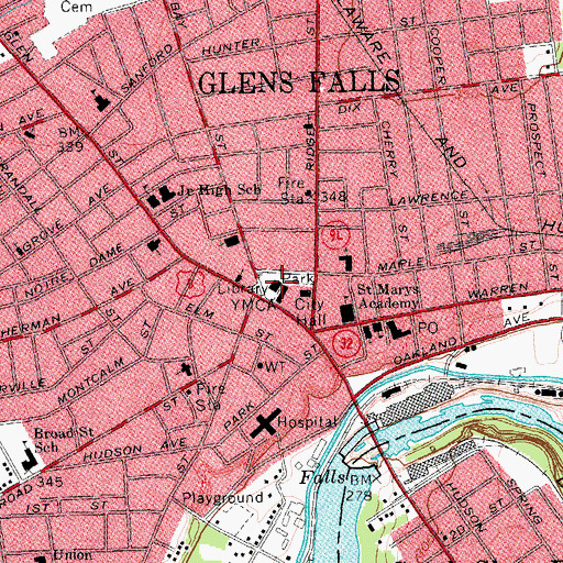 Topographic Map of Crandall Public Library, NY