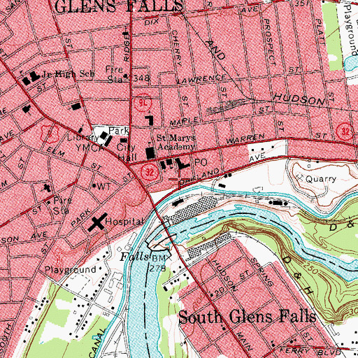 Topographic Map of Herman T Stichman Towers, NY