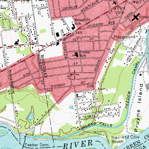 Topographic Map of Church of God, NY