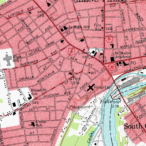Topographic Map of Saint Alphonse De Liguor Roman Catholic Church, NY