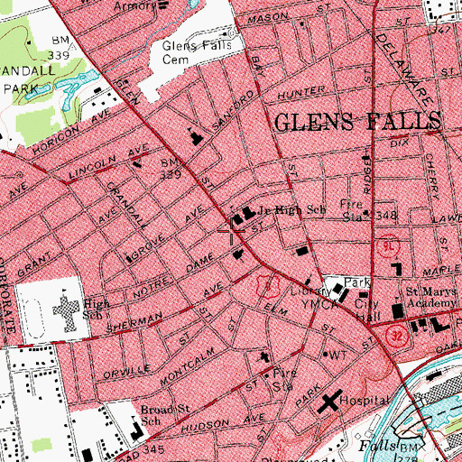 Topographic Map of Beth El Synagogue, NY