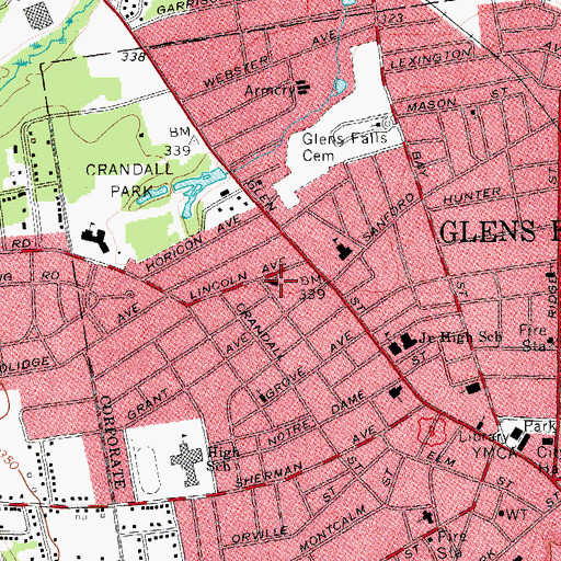 Topographic Map of First Church of Christ Scientist, NY