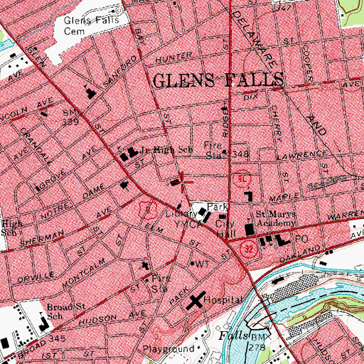 Topographic Map of Christ Methodist Church, NY