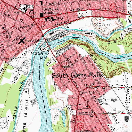 Topographic Map of Saint George's Orthodox Church, NY