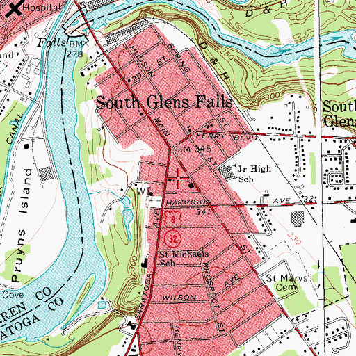 Topographic Map of Friends Church, NY