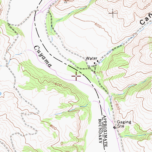 Topographic Map of Caada De Los Coches, CA