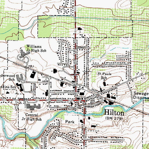 Topographic Map of Saint Leo's Roman Catholic Church, NY