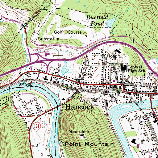 Topographic Map of Saint Pauls Roman Catholic Church, NY