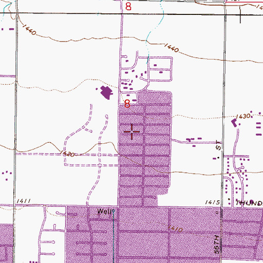 Topographic Map of Bad Spring, AZ