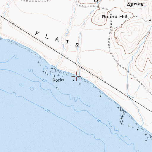 Topographic Map of Caada De Los Sauces, CA