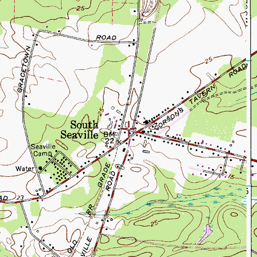Topographic Map of Ocean View Volunteer Fire Company, NJ