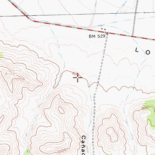 Topographic Map of Caada De Santa Rosa, CA