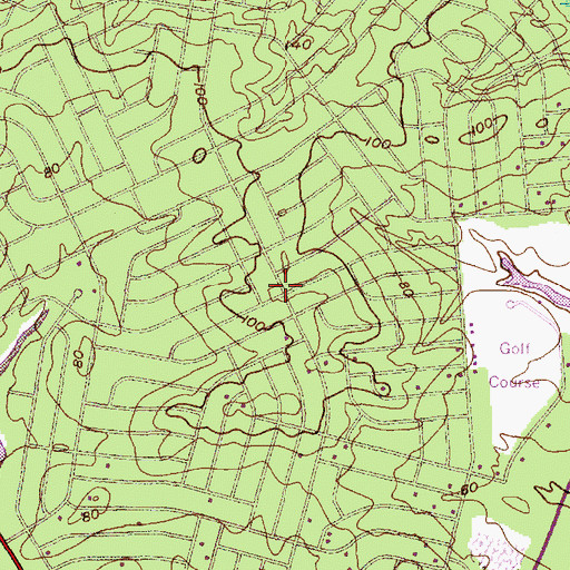 Topographic Map of Stafford Township Volunteer Fire Company Station 1, NJ