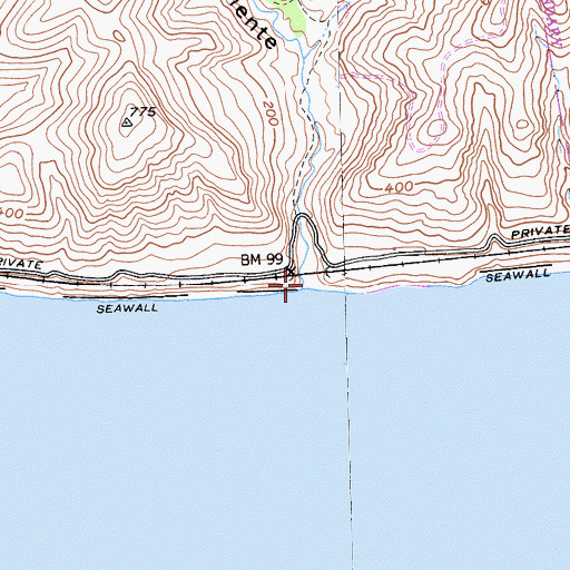 Topographic Map of Caada del Agua Caliente, CA