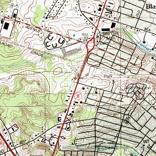 Topographic Map of Wall Township Fire Company 3 South Wall Fire and Rescue Company Satellite Station, NJ