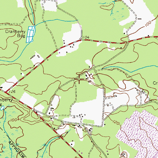 Topographic Map of Cassville Volunteer Fire Company Station 56 - 1 Headquarters, NJ
