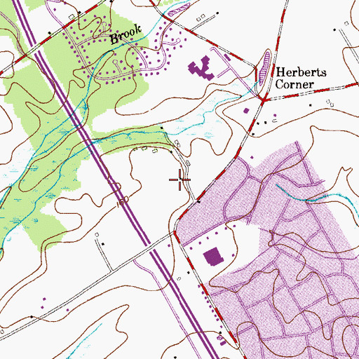 Topographic Map of Marlboro Township Fire Prevention, NJ