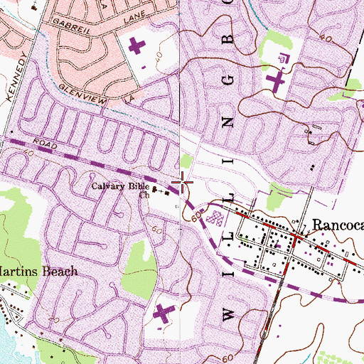 Topographic Map of Willingboro Fire Department Station 163, NJ