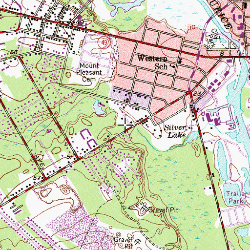 Topographic Map of Millville Rescue Squad, NJ