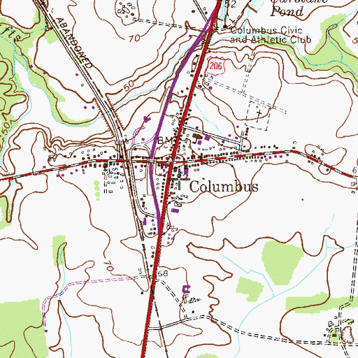Topographic Map of Franklin Volunteer Fire Company 1, NJ